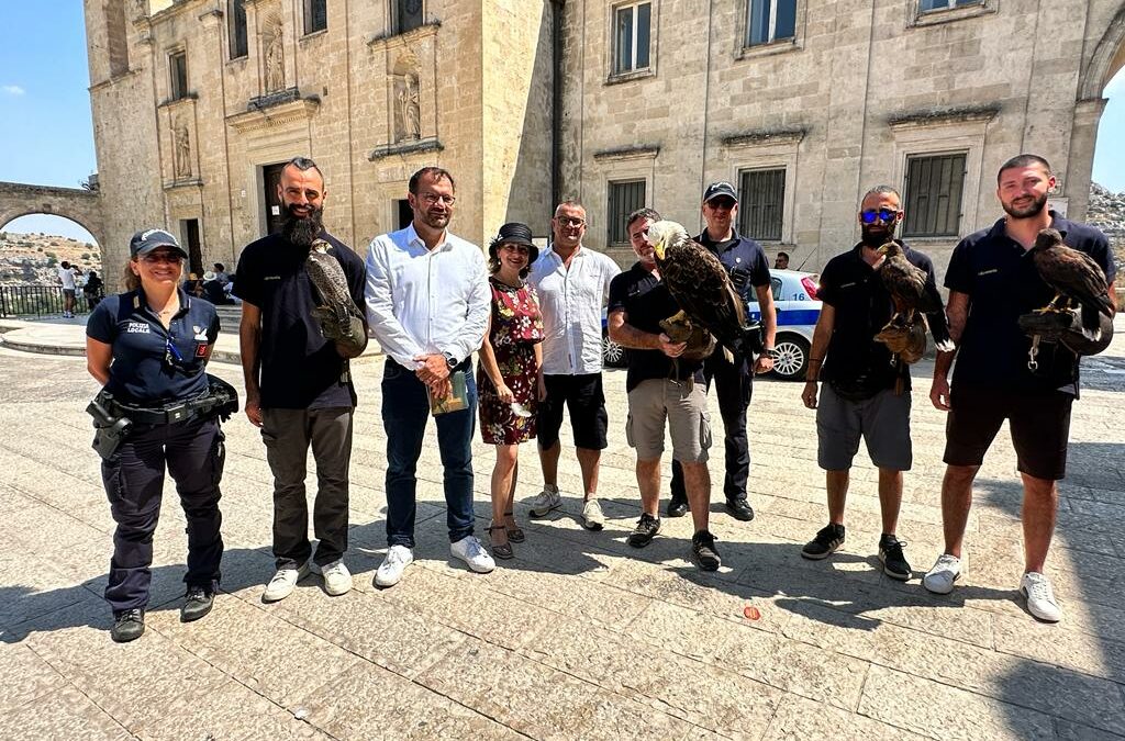 Matera ospita lo spettacolo di falconeria del Parco della Grancia